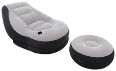 Надувное кресло Intex Ultra Lounge с пуфиком 68564