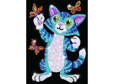 Мозаика из пайеток KSG Sequin Art Котенок с бабочками юниор