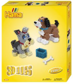 Набор для термомозаики 3D Собачки 2500 шт + 1 основа Hama 3243