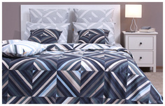 Комплект постельного белья ХЛОПКОВЫЙ КРАЙ Цветочные Сны Брайтон грей семейный