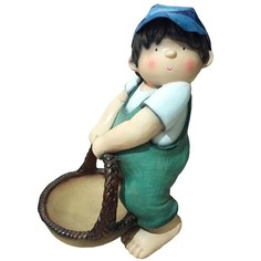 Фигура декоративная Мальчик с корзиной Н38см NO Name