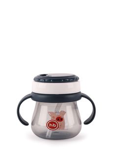 Поильник с трубочкой и ручками Happy Baby STRAW FEEDING CUP Smoky