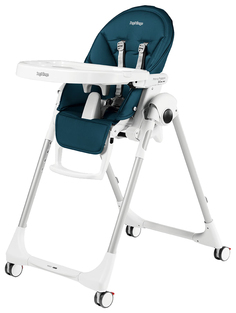 ПЕГ-ПЕРЕГО, Стульчик для кормления "PRIMA PAPPA FOLLOW ME PETROLIO", (т,синий/кожзам) Peg Perego