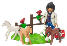 Игровой набор Playmobil Яйцо Ветеринар с жеребятами