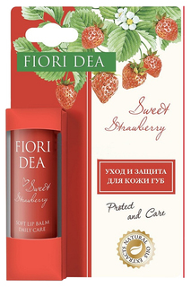 Бальзам для губ Фьери Дея Сладкая клубника ухаживающий 4,5 гр Fiori DEA