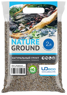 Натуральный грунт для аквариумов UDeco River Light "Светлый песок", 0,4-0,8 мм, 2 л