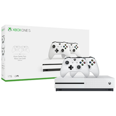 Игровая приставка Microsoft Xbox One S 1TB White с двумя геймпадами