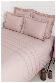 Комплект постельного белья BOVI Accent полутораспальный Пудрово-Розовый