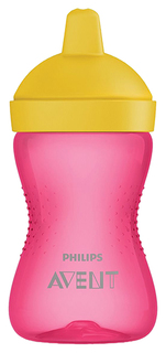Чашка-непроливайка с твердым носиком Philips Avent 300 мл Розовый