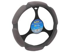 Оплетка руля D=38см спонж, серая Dollex OPL-38324