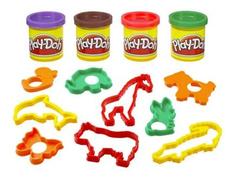 Набор для лепки Ведерочко Животные пластилин с формочками play-doh 23414 23413