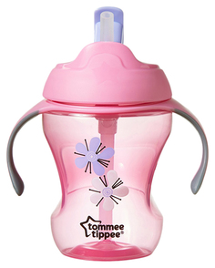 Поильник-непроливайка с трубочкой Tommee Tippee Explora Easy Drink 230 мл Розовый