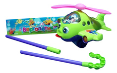 Игрушка-каталка Вертолетик с тростью моргает звенит салатовая Play Smart Н54486 Playsmart