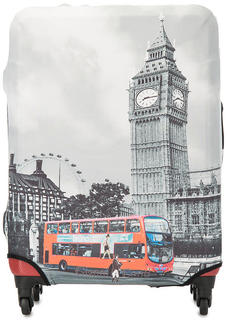 Чехол на чемодан Gianni Conti 9019M travel London, серый