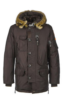 Пуховик мужской Parajumpers коричневый 46
