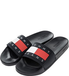 Шлепанцы женские Tommy Jeans EN0EN00474 431 black iris синие 40