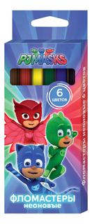 Фломастеры PJ Masks Герои в масках Неон 6 цветов