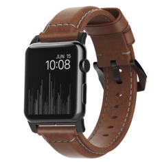 Ремешок кожаный Nomad Classic для Apple Watch 42/44 мм Черная фурнитура