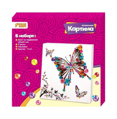 Набор для творчества Алмазная картина Color Puppy Бабочка 20х20 см 95468