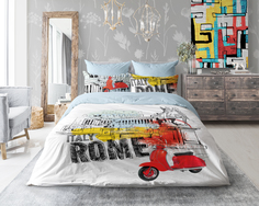 Комплект постельного белья Love Me Евро Holliday in rome