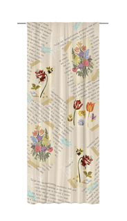Штора Волшебная Ночь Габардин (Под Лен) 150х270 Tulips