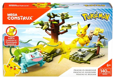 Конструктор пластиковый MATTEL MEGA BLOKS Игрушка Покемон Пикачу против Бульбазавра DYF11