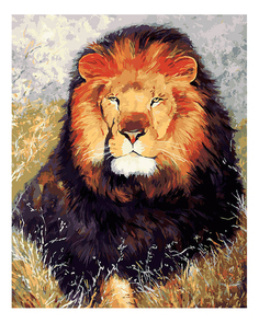 Раскраска по номерам Белоснежка Царь зверей