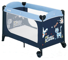 Манеж Brevi Dolce Nanna Plus темно-синий, голубой Bombus