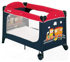 Манеж Brevi Dolce Nanna Plus темно-синий, красный Bombus