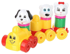 Конструктор 03022 Колобок и компания с паровозиком 19 деталей Стеллар