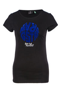 Футболка женская G-Star Raw D11899.4107.6484 черная/синяя/белая L