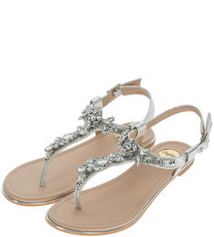 Босоножки женские Buffalo 1600027 серебристые 40 DE