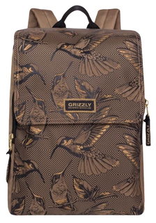 Рюкзак школьный Grizzly RD-831-1 /2 бежевый