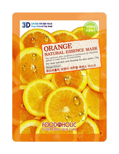 Маска для лица FoodaHolic Orange Gram Natural Essence 3D Mask 23 г