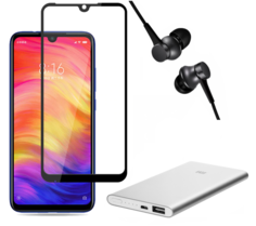 Смартфон Xiaomi Redmi Note 7 64Gb Blue+Mi In-Ear Basic+Mi Power Bank 5000+защитное стекло