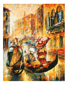 Раскраска по номерам Белоснежка Венецианская гондола