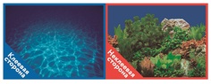 Фон для аквариума Prime самоклеющийся Синее море/Растительный пейзаж 30x60см P.R.I.M.E.