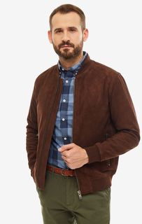 Куртка кожаная мужская Selected 16065843 brown stone коричневая M