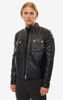 Куртка кожаная мужская Calvin Klein Jeans J30J3.12528.0990 черная XXL