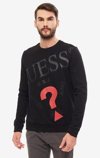 Толстовка мужская Guess M93Q33-K8S40-JBLK черная/красная L