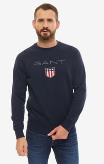 Толстовка мужская GANT 2046004.433 синяя/белая/красная/серая L