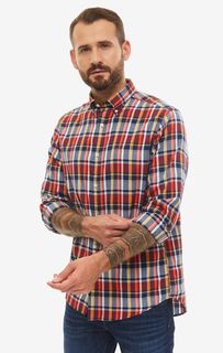 Рубашка мужская GANT 3017630.423 синяя/белая/желтая/красная M