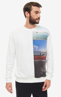 Толстовка мужская Calvin Klein Jeans J30J3.12858.1120 белая/разноцветная S
