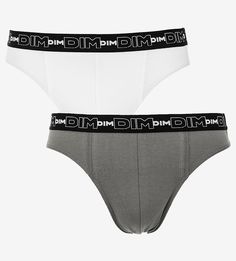 Трусы мужские Dim 6595 ANTHRACITE/B серые/белые/черные L