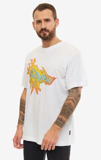 Футболка мужская Cheap Monday 717183 белая/разноцветная L