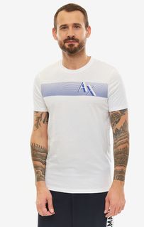Футболка мужская Armani Exchange 3GZTFA ZJA5Z 1100 белая/синяя XXL