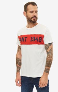 Футболка мужская GANT 2003060.113 белая;синяя/красная XXXXL US