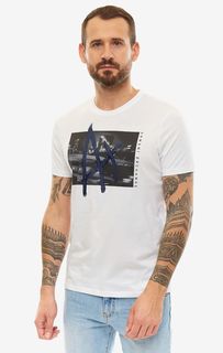 Футболка мужская Armani Exchange 3GZTGY ZJA5Z 1100 белая/черная/серая/синяя S