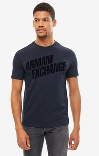 Футболка мужская Armani Exchange 3GZTBR ZJW8Z 1510 синяя XXL
