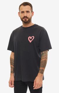 Футболка мужская Cheap Monday 709033 черная/розовая S